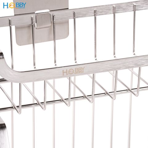 Kệ đựng đồ nhà bếp 2 tầng inox 304 gắn tường Hobby home decor GV3