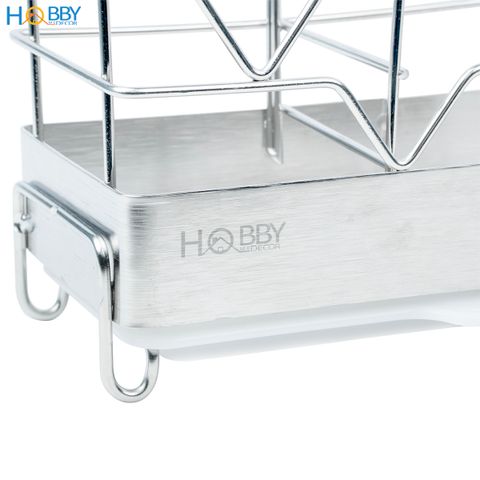 Kệ để đũa muỗng 3 ngăn Inox 304 dán tường Hobby home decor DM06 có miếng dán