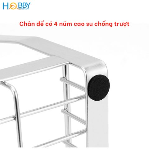 Kệ đựng gia vị 3 tầng để chai lọ nhà bếp đa năng inox 304 Hobby Home Decor 3TGV