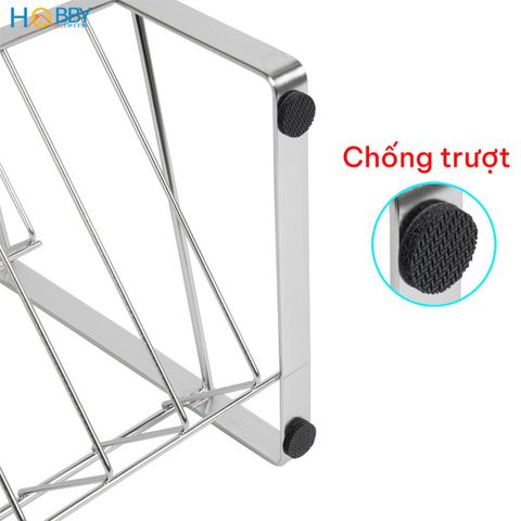 Kệ để gia vị chai lọ nhà bếp 3 tầng inox 304 Hobby home decor GV4