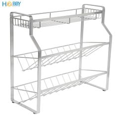 Kệ để gia vị chai lọ nhà bếp 3 tầng inox 304 Hobby home decor GV4