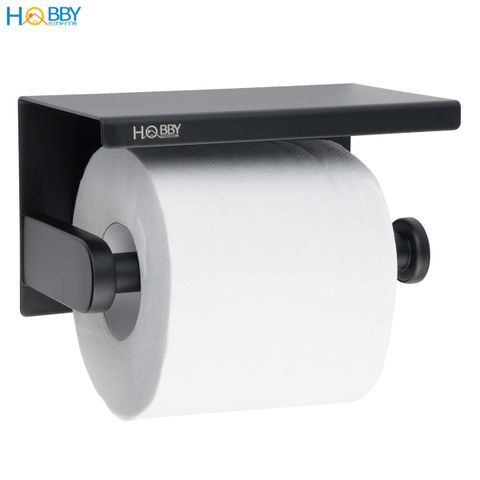 Kệ để giấy vệ sinh có mái che Inox 304 sơn đen Hobby home decor G22