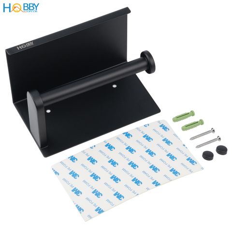 Kệ để giấy vệ sinh có mái che Inox 304 sơn đen Hobby home decor G22