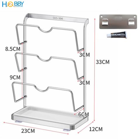 Kể để nắp vung thớt đa năng inox 304 Hobby home decor TT12
