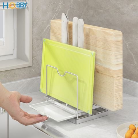 Kệ để nắp vung thớt dao đa năng inox 304 Hobby home decor TT11