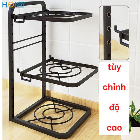 Kệ để nắp vung xoang nồi nhiều tầng tùy chọn HOBBY Home Decor KNV1