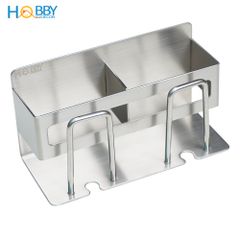 Kệ đựng bàn chải đánh răng 2 ngăn inox 304 Hobby home decor CD3M