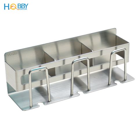Kệ để bàn chải kem đánh răng 3 ngăn dán tường Hobby home decor CD4M