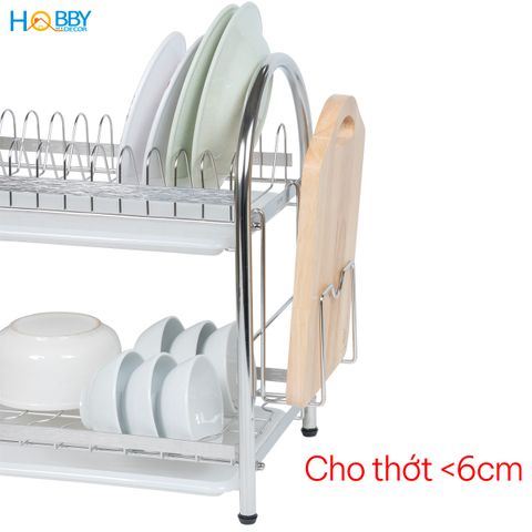 Kệ chén đa năng 2 tầng inox 304 Hobby home decor KC2K