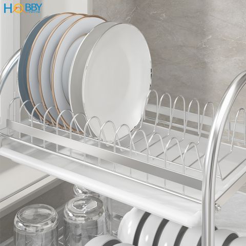 Kệ chén đa năng 2 tầng inox 304 Hobby home decor KC2K