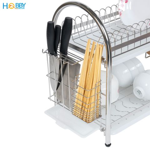 Kệ chén đa năng 2 tầng inox 304 Hobby home decor KC2K