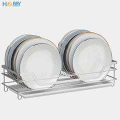 Kệ đựng đĩa chén đa năng inox 304 dán tường Hobby Home Decor KD2