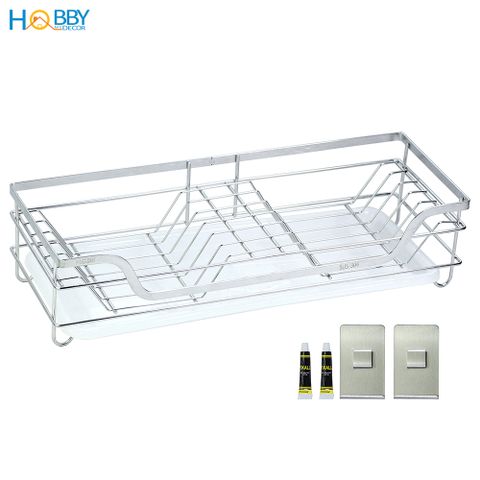 Kệ đựng đĩa chén đa năng inox 304 dán tường Hobby Home Decor KD2