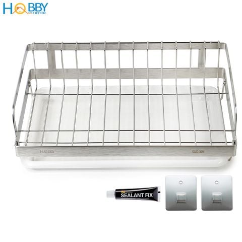 Kệ để chén đĩa đa năng dán tường inox 304 Hobby home decor KCD 2 size