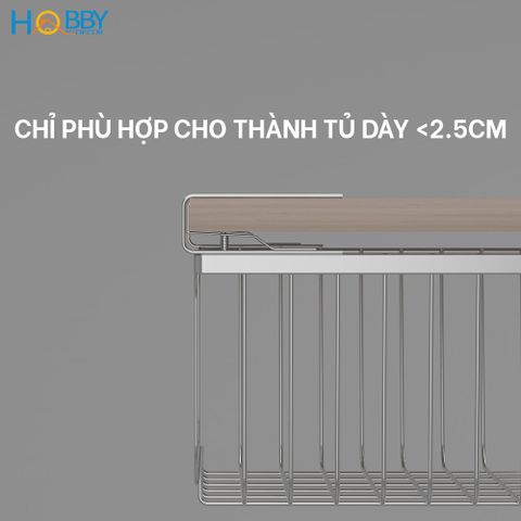 Kệ đựng đồ nhà bếp gắn vào thành tủ bếp inox 304 Hobby Home Decor GTGC