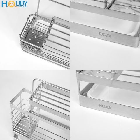 Kệ đựng đũa muỗng dao thớt đa năng inox 304 Hobby Home Decor KDMT4