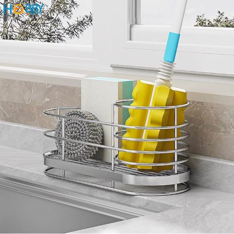 Kệ đựng đồ rửa chén chổi cọ gác bồn inox 304 Hobby home decor KRC13