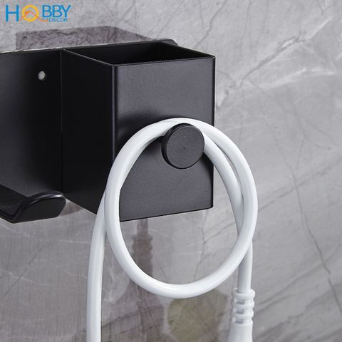 Kệ để máy sấy tóc đa năng inox 304 mẫu dán tường Hobby home decor MS5