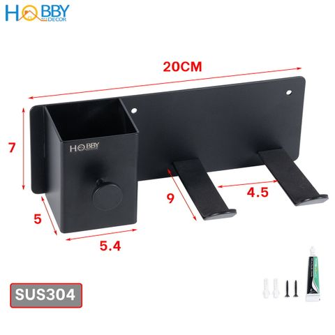 Kệ để máy sấy tóc đa năng inox 304 mẫu dán tường Hobby home decor MS5