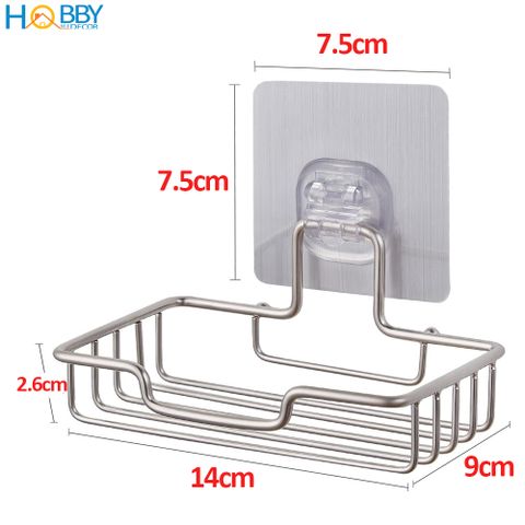 Kệ đựng xà bông dán tường gạch men có miếng dán Hobby Home Decor SBL2