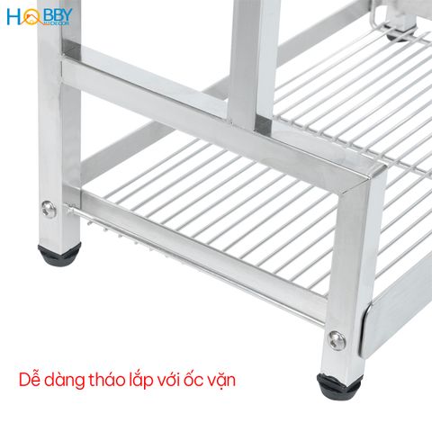 Kệ đựng gia vị nhà bếp 2 tầng Inox 304 đa năng Hobby home decor GV2TN