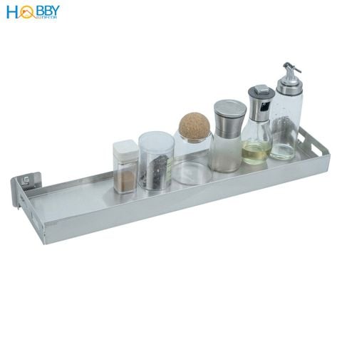 Kệ gia vị dài lớn inox 304 gắn tường ngang 60 80 Hobby home decor GV5