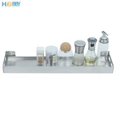 Kệ gia vị dài lớn inox 304 gắn tường ngang 60 80 Hobby home decor GV5