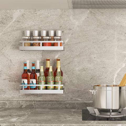 Kệ đựng gia vị inox 304 dán tường Hobby home decor KGV size tùy chọn