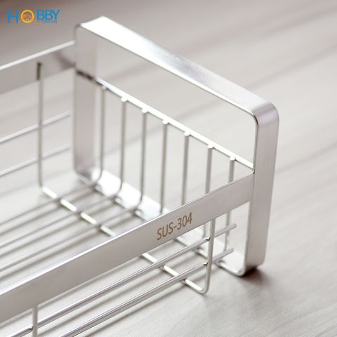 Kệ đựng gia vị Inox 304 dán tường Hobby home decor GV2 2 size tùy chọn