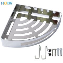 Kệ góc nhà tắm inox 304 loại dày 1.8mm mẫu khoan Hobby Home Decor KG2