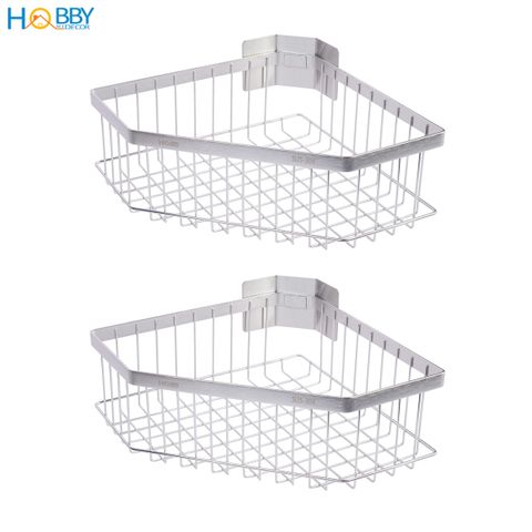 Kệ góc đựng gia vị bếp đa năng inox 304 dán tường HOBBY Home Decor KGT