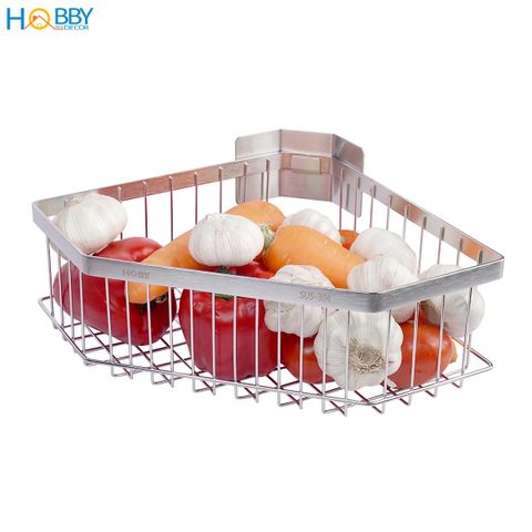 Kệ góc đựng gia vị bếp đa năng inox 304 dán tường HOBBY Home Decor KGT
