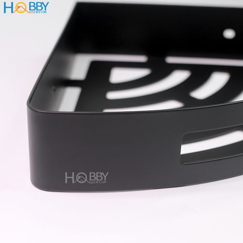 Kệ góc nhà tắm inox 304 sơn đen kèm keo dán Hobby Home Decor KG3