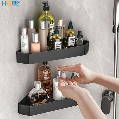Kệ góc tường đa năng dán tường bằng nhôm Hobby home decor KG