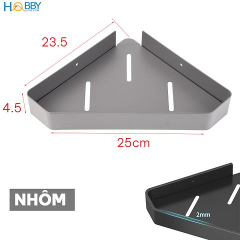 Kệ góc tường đa năng dán tường bằng nhôm Hobby home decor KG