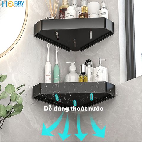 Kệ góc tường đa năng dán tường bằng nhôm Hobby home decor KG