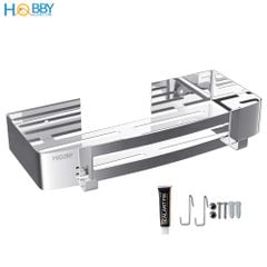 Kệ chữ nhật để đồ nhà tắm dán tường inox 304 Hobby Home Decor KCN1