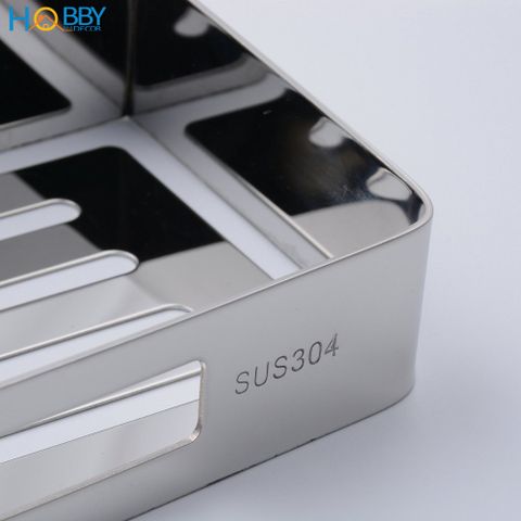 Kệ chữ nhật để đồ nhà tắm dán tường inox 304 Hobby Home Decor KCN1