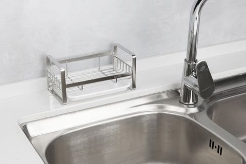 Kệ để đồ rửa bát có khay nhựa dán tường inox 304 Hobby Home Decor KRC1