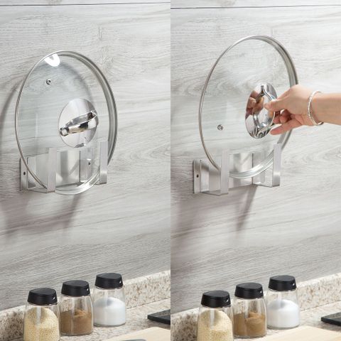 Giá treo vung nồi thớt inox 304 dán tường Hobby home decor TT01