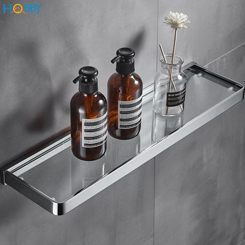 Kệ kính để đồ nhà tắm khung đồng mạ chrome Hobby home decor KKCN50