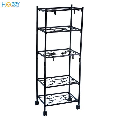 Kệ đựng xoang nồi dụng cụ nhà bếp 5 tầng Hobby Home Decor KB5T có bánh xe