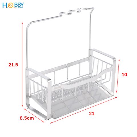 Kệ đựng dụng cụ rửa chén có giá treo inox 304 Hobby home decor KRC11