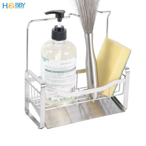 Kệ đựng dụng cụ rửa chén có giá treo inox 304 Hobby home decor KRC11