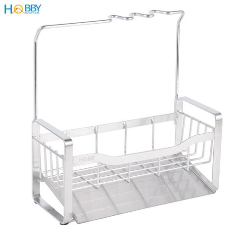 Kệ đựng dụng cụ rửa chén có giá treo inox 304 Hobby home decor KRC11