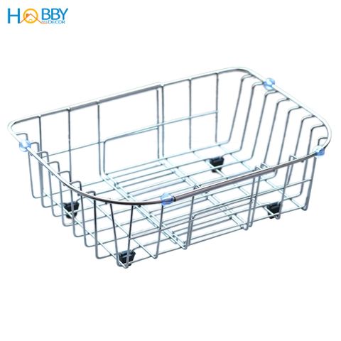 Khay để bát đĩa gác chậu rửa co giãn inox 304 Hobby Home Decor KDC1