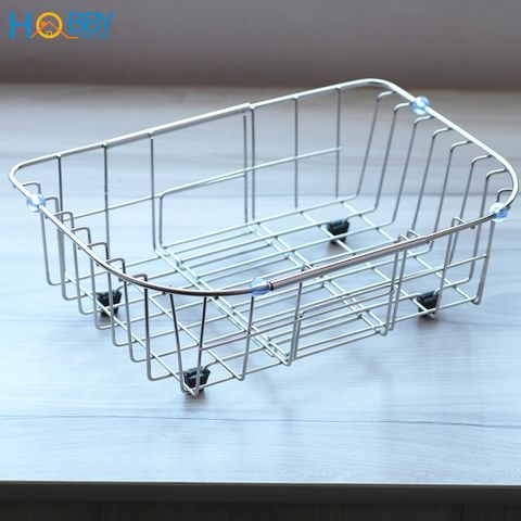 Khay để bát đĩa gác chậu rửa co giãn inox 304 Hobby Home Decor KDC1