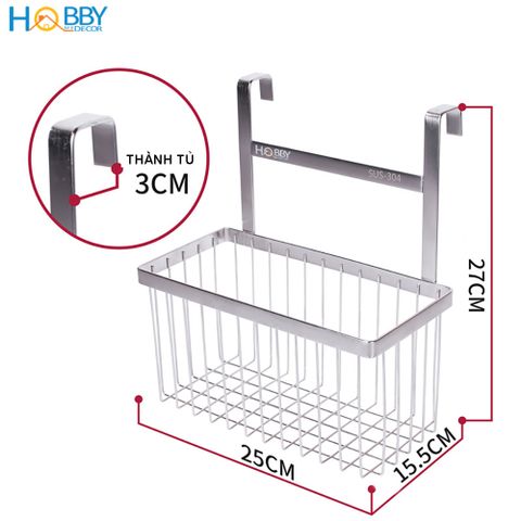 Rổ đựng gia vị gắn cánh cửa tủ bếp inox 304 HOBBY home decor TB3
