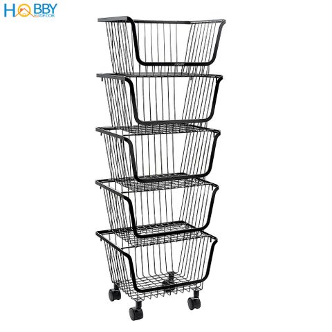 Kệ rổ đựng đồ nhà bếp đa năng nhiều tầng di động HOBBY Home Decor KRNT