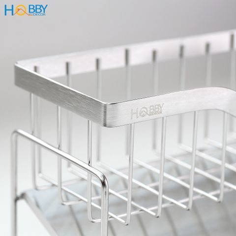 Kệ rổ để đồ rửa chén gác bồn rửa chén inox 304 Hobby home decor KRC8